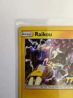 2018 Pokemon Raikou SM150 Lost Thunder Prerelease Stamped Holo Promo NM - Image 5