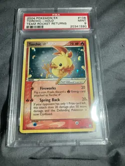 Torchic Gold Star 108/109 PSA Mint 9 Ex Team Rocket Returns 2004 Pokemon - Image 1