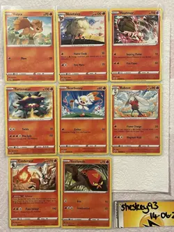 Pokemon TCG Sword & Shield - Fire Type Bundle inc Vulpix/Ninetales and more - Image 1