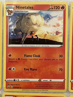 Pokemon TCG Sword & Shield - Fire Type Bundle inc Vulpix/Ninetales and more - Image 3