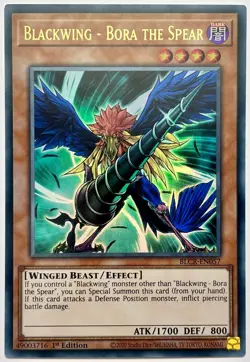 BLCR-EN057 Blackwing - Bora the Spear - Ultra Rare 1st Edition Near Mint YuGiOh - Image 1