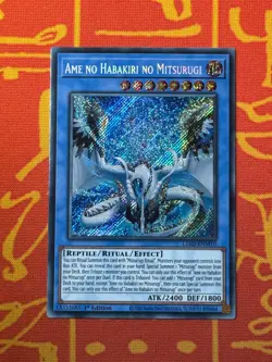 YUGIOH AME NO HABAKIRI NO MITSUGIRI SECRET RARE NM L26D-ENM10 - Image 1