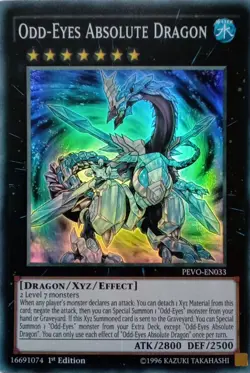 PEVO-EN033 ODD-EYES ABSOLUTE DRAGON SUPER RARE 1ST EDITION YuGiOh CARD - Image 1