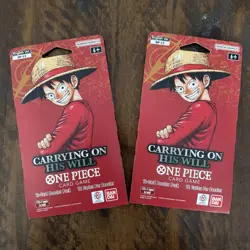 One Piece TCG OP-13 Carrying On His Will Sleeved Booster Pack English Lot of 2 - Image 1