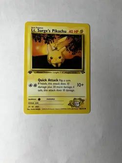 Pokemon Lt. Surge's Pikachu Gym Challenge Set # 84 MT / NM - Image 1