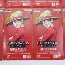 (8) One Piece OP13 Carrying on His Will Sleeved Blister Packs Lot of 8 Booster - Image 2