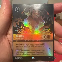 Beauty & the Beast Gaston-Frightful Bully epic foil 206/204 Disney Lorcana Card - Image 1