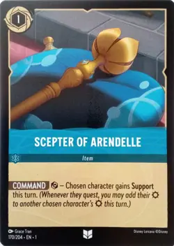 170/204 SCEPTER OF ARENDELLE THE FIRST CHAPTER UNCOMMON DISNEY LORCANA CARD - Image 1