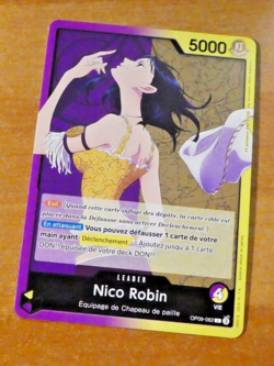 ONE PIECE CARD GAME CARTE FRANCAISE NICO ROBIN OP09-062 L LEADER FR MINT - Image 1