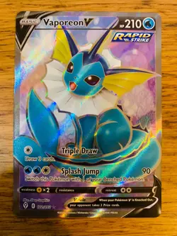 NM! Vaporeon V (172/203) Evolving Skies Full Art Ultra Rare Pokemon Card! - Image 1