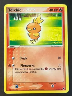 Torchic 73/109 Common EX Ruby & Sapphire Pokemon Card LP - Image 1