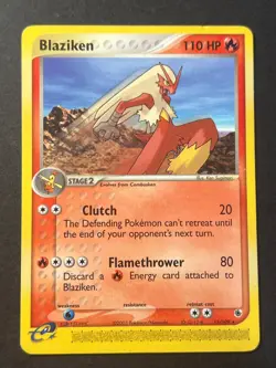 Blaziken 15/109 Common EX Ruby & Sapphire Pokemon Card MP - Image 1