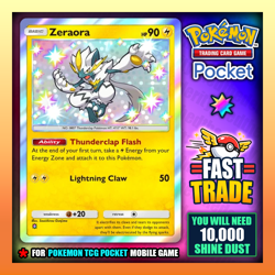 Pokemon TCG Pocket - Zeraora - Shiny - Card Trade- English - Fast ✅ - Image 1