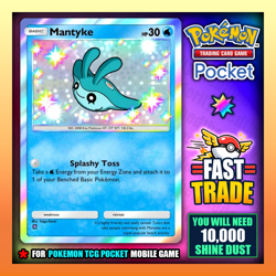 Pokemon TCG Pocket - Mantyke - Shiny - Card Trade- English - Fast ✅ - Image 1