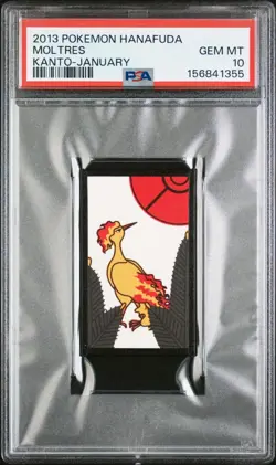 PSA 10 MOLTRES 2013 POKEMON HANAFUDA KANTO JANUARY JAPANESE CARD - Image 1