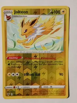 POKEMON CARD JOLTEON REVERSE HOLO 047/185 LP 2020 - Image 1