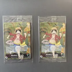 2 cartes Monkey D. Luffy – Carte Exclusive Musee Grevin Paris – One Piece Card g - Image 1
