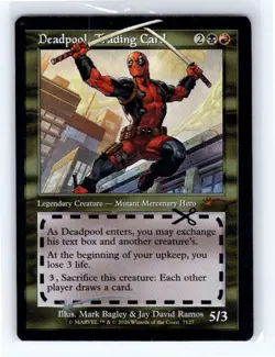MTG - Deadpool, Trading Card - Secret Lair Chase Rare 7127 Retro Frame Foil - Image 1