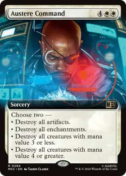 x1 Austere Command - Extended Art R MTG Commander: Marvel Super Heroes M/NM, Eng - Image 1