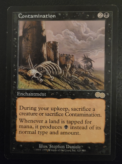 MTG Contamination (Lightly Played) Urza's Saga (USG) 1998 - Rare - (LP) - Image 1