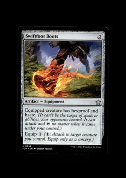 Magic MTG Swiftfoot Boots FDN 0258 Regular Uncommon - NM condition Non Foil - Image 1