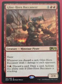 MTG Magic: Core Set 2020: Glint-Horn Buccaneer #141/280 Rare - MP - Image 1