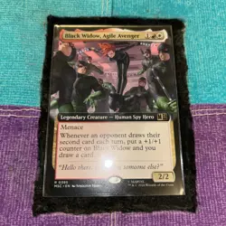 Black Widow, Agile Avenger MtG Magic Marvel Super Heroes Commdr Extend Art 0395 - Image 1