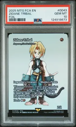 2025 MTG FINAL FANTASY THROUGH THE AGES FOIL #0043 ZIDANE TRIBAL PSA 10 - Image 1