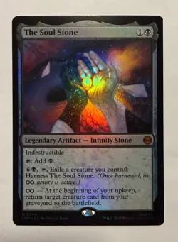 Soul Stone FOIL Marvel's Spider-Man MTG Magic Never Played - Image 1
