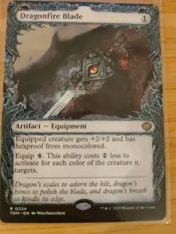MTG Dragonfire Blade (Showcase) 0324 Tarkir: Dragonstorm M/NM Free UK P&P - Image 1