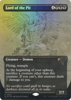 Lord of the Pit Sketch FOIL Secret Lair Kieran Yanner Magic the Gathering MTG - Image 1