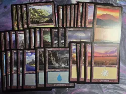 Retro Frame Basic Lands Lot MTG 36 cards Total (LP-NM) - Image 1