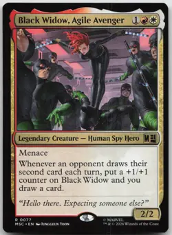 Black Widow, Agile Avenger Commander: Marvel Super Heroes 77 NM R - Image 1
