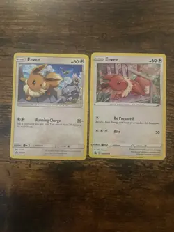 Eevee SM235 & Eevee Swsh175 Black Star Promo Pokemon NM - Image 1