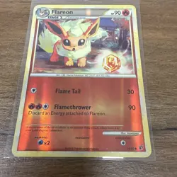 Pokemon TGC 2010 Flareon 26/90 HG&SS Undaunted Reverse Holo Card MP - Image 1