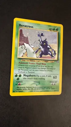 *Pokemon TCG - Heracross Holo Rare 6/111-Excellent Condition-Neo Genesis - Image 3