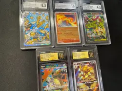 Pokemon Lot of 5 Graded Cards Japanese AR SR CGC 10 Pristine Kangaskhan Alakazam - Image 2
