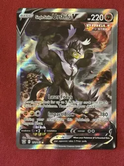 Single Strike Urshifu V 151/163 Battle Styles Ultra Rare Holo Foil Pokemon NM - Image 1