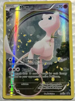 Mew XY110 Holo Black Star Promo Pokemon Card Excellent Used Condition - Image 1
