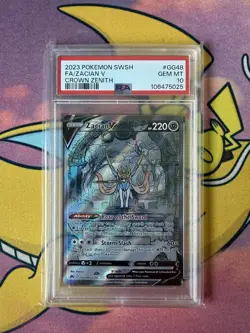 Pokemon Zacian V GG48/GG70 Crown Zenith Galarian Gallery Full Art Holo PSA 10 - Image 1