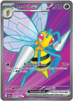 Beedrill ex - 098/086 [CRI - 098/086] ME04: Chaos Rising - NM - Image 1