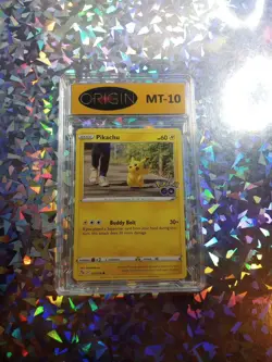 Mint 10 Graded Pikachu 027/078 Pokemon GO Card Cute Happy 😊 Pickachu - Image 3