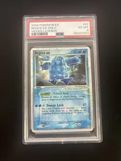2004 POKEMON EX HIDDEN LEGENDS #97 REGICE EX-HOLO PSA 6 - Image 1