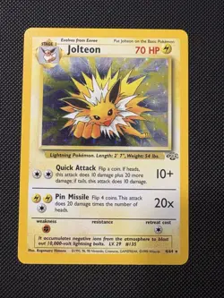 Pokemon TCG Jolteon 4/64 Jungle Holo Rare Unlimited 1999, NM!! - Image 1
