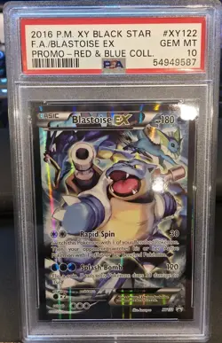 Pokemon Blastoise EX Red & Blue Coll. Full Art Promo XY122 PSA 10 Gem Mint - Image 1