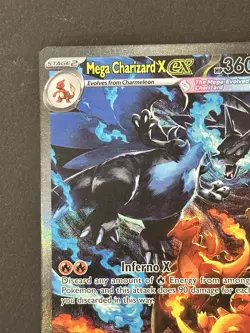 Mega Charizard X Ex 125/094 Phantasmal Flames Special Illustration Rare Pokemon - Image 2