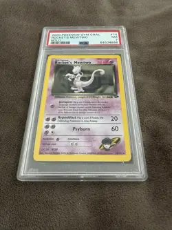 2000 Pokemon Gym Challenge 14 Rocket's Mewtwo Holo PSA 7 - Image 1