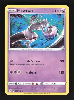 2022 Pokemon Mewtwo 056/172 Brilliant Stars Rare - Image 1