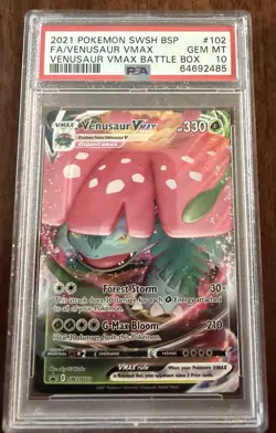 PSA 10 Venusaur VMAX 2021 Pokemon SWSH102 SWSH Promo Cards Holo - Image 1