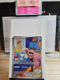 Pokemon TCG Lickitung 180/162 Temporal Forces IR Full Art Holo EN 2024 100HP - Image 1